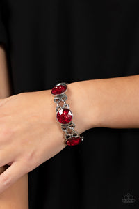 Paparazzi Devoted to Drama - Red - Bracelet - $5 Jewelry with Ashley Swint