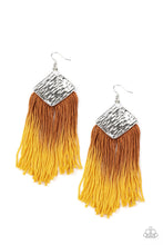 Load image into Gallery viewer, Paparazzi DIP The Scales - Yellow - to Brown Ombre - Thread Earrings - $5 Jewelry with Ashley Swint