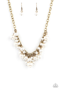 PRE-ORDER - Paparazzi Down For The COUNTESS - Brass - Necklace & Earrings - $5 Jewelry with Ashley Swint