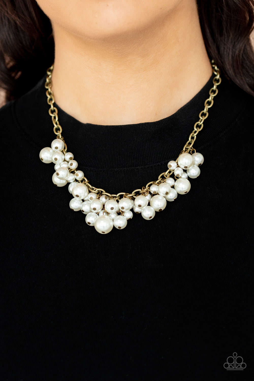 PRE-ORDER - Paparazzi Down For The COUNTESS - Brass - Necklace & Earrings - $5 Jewelry with Ashley Swint