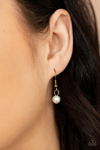 PRE-ORDER - Paparazzi Down For The COUNTESS - Brass - Necklace & Earrings - $5 Jewelry with Ashley Swint