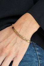 Load image into Gallery viewer, Paparazzi Dream Out Loud - Gold - Stamped Inspirational Bracelet - $5 Jewelry with Ashley Swint
