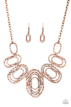 Load image into Gallery viewer, Paparazzi Empress Impressions - Copper - Hammered Rings - Necklace &amp; Earrings - $5 Jewelry With Ashley Swint