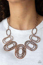 Load image into Gallery viewer, Paparazzi Empress Impressions - Copper - Hammered Rings - Necklace &amp; Earrings - $5 Jewelry With Ashley Swint