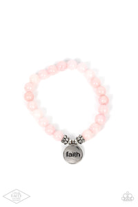 Paparazzi FAITH It, Till You Make It - Pink - Inspirational Bracelet - Life of the Party Exclusive - $5 Jewelry with Ashley Swint