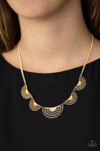 Load image into Gallery viewer, Paparazzi Fanned Out Fashion - Gold - Necklace &amp; Earrings - $5 Jewelry with Ashley Swint
