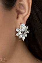 Load image into Gallery viewer, PRE-ORDER - Paparazzi Fearless Finesse - White - Clip On Earrings - $5 Jewelry with Ashley Swint