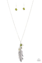 Load image into Gallery viewer, Paparazzi Feather Flair - Green - Necklace &amp; Earrings - $5 Jewelry with Ashley Swint