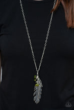 Load image into Gallery viewer, Paparazzi Feather Flair - Green - Necklace &amp; Earrings - $5 Jewelry with Ashley Swint