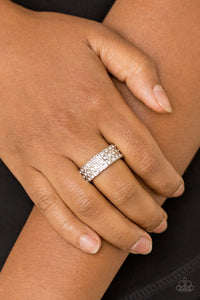 PRE-ORDER - Paparazzi Feeling Fab-YOU-less - White - Ring - $5 Jewelry with Ashley Swint