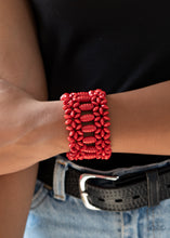 Load image into Gallery viewer, Paparazzi Fiji Flavor - Red - Wooden Beads - Stretchy Bracelet - $5 Jewelry with Ashley Swint