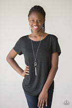 Load image into Gallery viewer, Paparazzi Five-Sided Fabulous - Silver - Pentagon Earrings - $5 Jewelry with Ashley Swint
