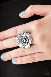 Paparazzi FLOWERBED and Breakfast - Silver - Ring - $5 Jewelry with Ashley Swint