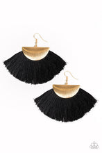 Load image into Gallery viewer, Paparazzi Fox Trap - Gold - Black Thread / Fringe Earrings - $5 Jewelry With Ashley Swint