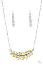 Load image into Gallery viewer, Paparazzi Frosted Foliage - Yellow - Cat&#39;s Eye Moonstone - Necklace &amp; Earrings - $5 Jewelry with Ashley Swint