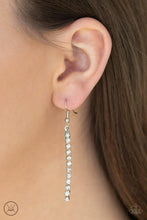 Load image into Gallery viewer, Paparazzi Full Of Hot HEIR - White Rhinestones - Silver Box Chain - Choker Necklace &amp; Earrings - $5 Jewelry With Ashley Swint