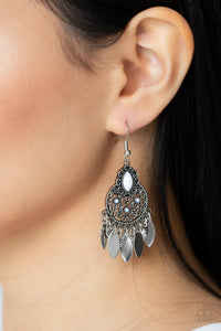 PRE-ORDER - Paparazzi Galapagos Glamping - White - Earrings - $5 Jewelry with Ashley Swint