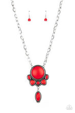 Load image into Gallery viewer, PRE-ORDER - Paparazzi Geographically Gorgeous - Red - Necklace &amp; Earrings - $5 Jewelry with Ashley Swint
