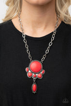 Load image into Gallery viewer, PRE-ORDER - Paparazzi Geographically Gorgeous - Red - Necklace &amp; Earrings - $5 Jewelry with Ashley Swint