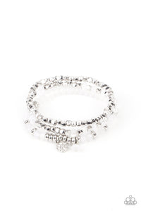 PRE-ORDER - Paparazzi Glacial Glimmer - White - Bracelet - $5 Jewelry with Ashley Swint