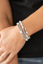 Load image into Gallery viewer, PRE-ORDER - Paparazzi Glacial Glimmer - White - Bracelet - $5 Jewelry with Ashley Swint