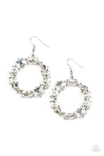 Load image into Gallery viewer, Paparazzi GLOWING in Circles - White - Earrings - $5 Jewelry with Ashley Swint