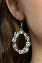 Load image into Gallery viewer, Paparazzi GLOWING in Circles - White - Earrings - $5 Jewelry with Ashley Swint