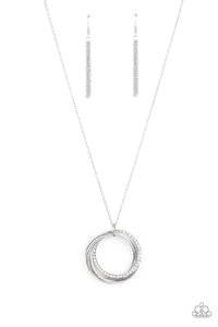 PRE-ORDER - Paparazzi Harmonic Halos - White - Necklace & Earrings - $5 Jewelry with Ashley Swint