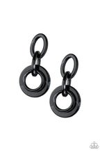 Load image into Gallery viewer, Paparazzi Havana HAUTE Spot - Black - Acrylic Hoop Earrings - $5 Jewelry With Ashley Swint