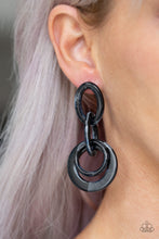 Load image into Gallery viewer, Paparazzi Havana HAUTE Spot - Black - Acrylic Hoop Earrings - $5 Jewelry With Ashley Swint
