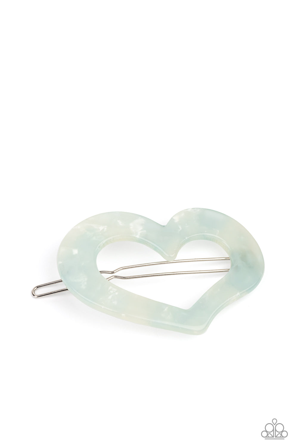 PRE-ORDER - Paparazzi HEART Not to Love - Blue Iridescent - Hair Clip - $5 Jewelry with Ashley Swint