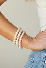 Load image into Gallery viewer, PRE-ORDER - Paparazzi Here Comes The Heiress - White - Bracelet - $5 Jewelry with Ashley Swint