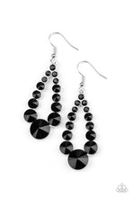 Load image into Gallery viewer, Paparazzi Here GLOWS Nothing! - Black - Teardrop Rhinestones - Earrings - $5 Jewelry with Ashley Swint