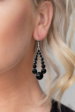 Load image into Gallery viewer, Paparazzi Here GLOWS Nothing! - Black - Teardrop Rhinestones - Earrings - $5 Jewelry with Ashley Swint