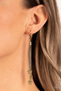 Paparazzi Higher Love - Brass - Earrings - $5 Jewelry with Ashley Swint