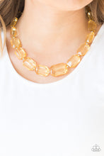Load image into Gallery viewer, Paparazzi ICE Versa - Yellow Emerald Cut Beads - Acrylic Necklace &amp; Earrings - $5 Jewelry With Ashley Swint