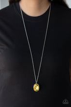 Load image into Gallery viewer, Paparazzi Imperfect Iridescence - Yellow Gem - Silver Necklace &amp; Earrings - $5 Jewelry with Ashley Swint