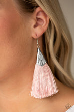 Load image into Gallery viewer, Paparazzi In Full PLUME - Pink - Thread / Fringe / Tassel - Silver Earrings - $5 Jewelry with Ashley Swint