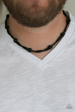 Load image into Gallery viewer, Paparazzi In or SCOUT - Black - Cording Knots - Button Loop Closure - Urban Necklace - Men's Collection - $5 Jewelry With Ashley Swint