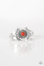 Load image into Gallery viewer, Paparazzi Incredibly Indie - Orange Bead - Silver Antiqued Cuff Bracelet - $5 Jewelry With Ashley Swint