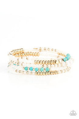 PRE-ORDER - Paparazzi Infinitely Dreamy - Gold - Infinity Coiled Bracelet - $5 Jewelry with Ashley Swint