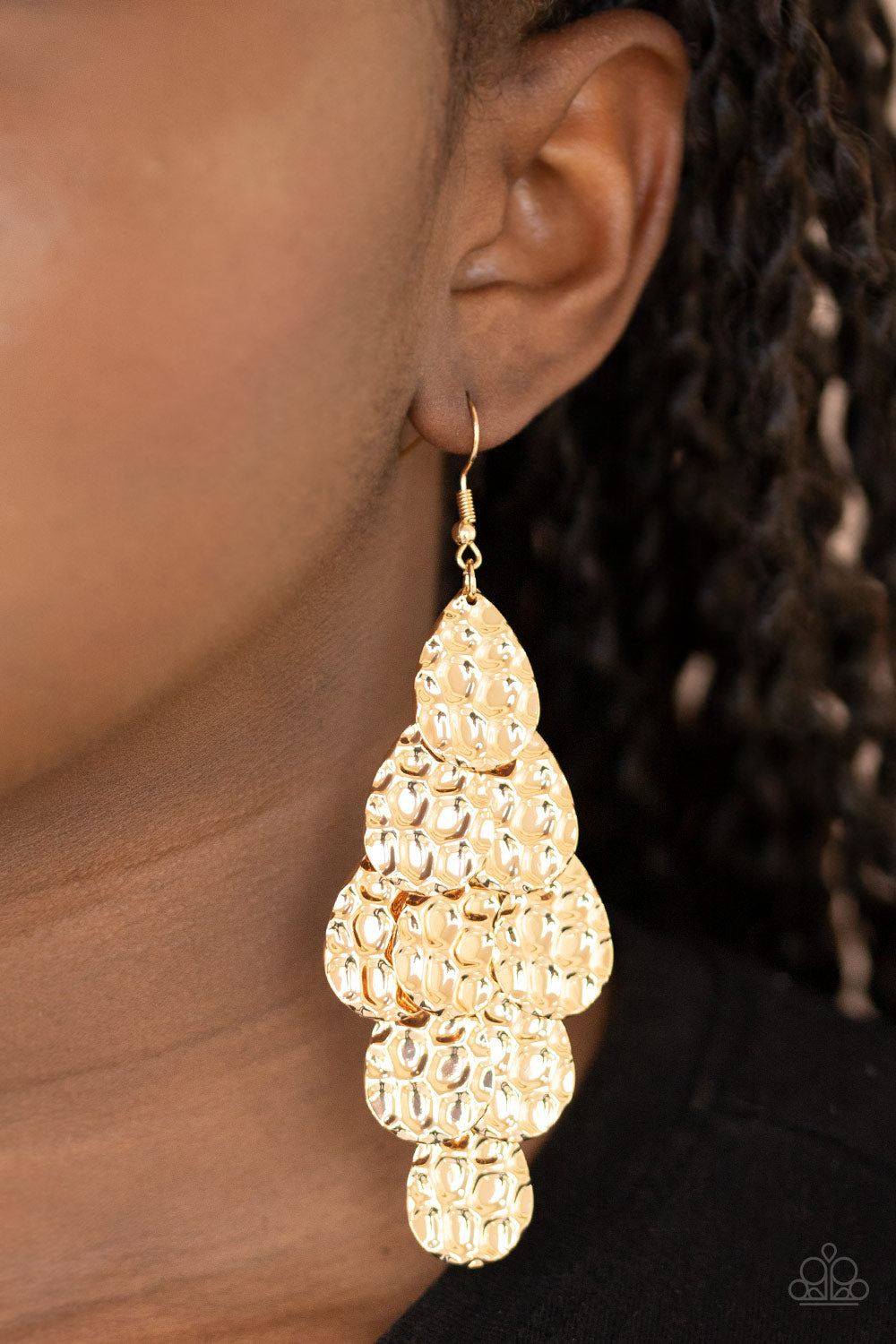 Paparazzi Instant Incandescence - Gold - Earrings - $5 Jewelry with Ashley Swint