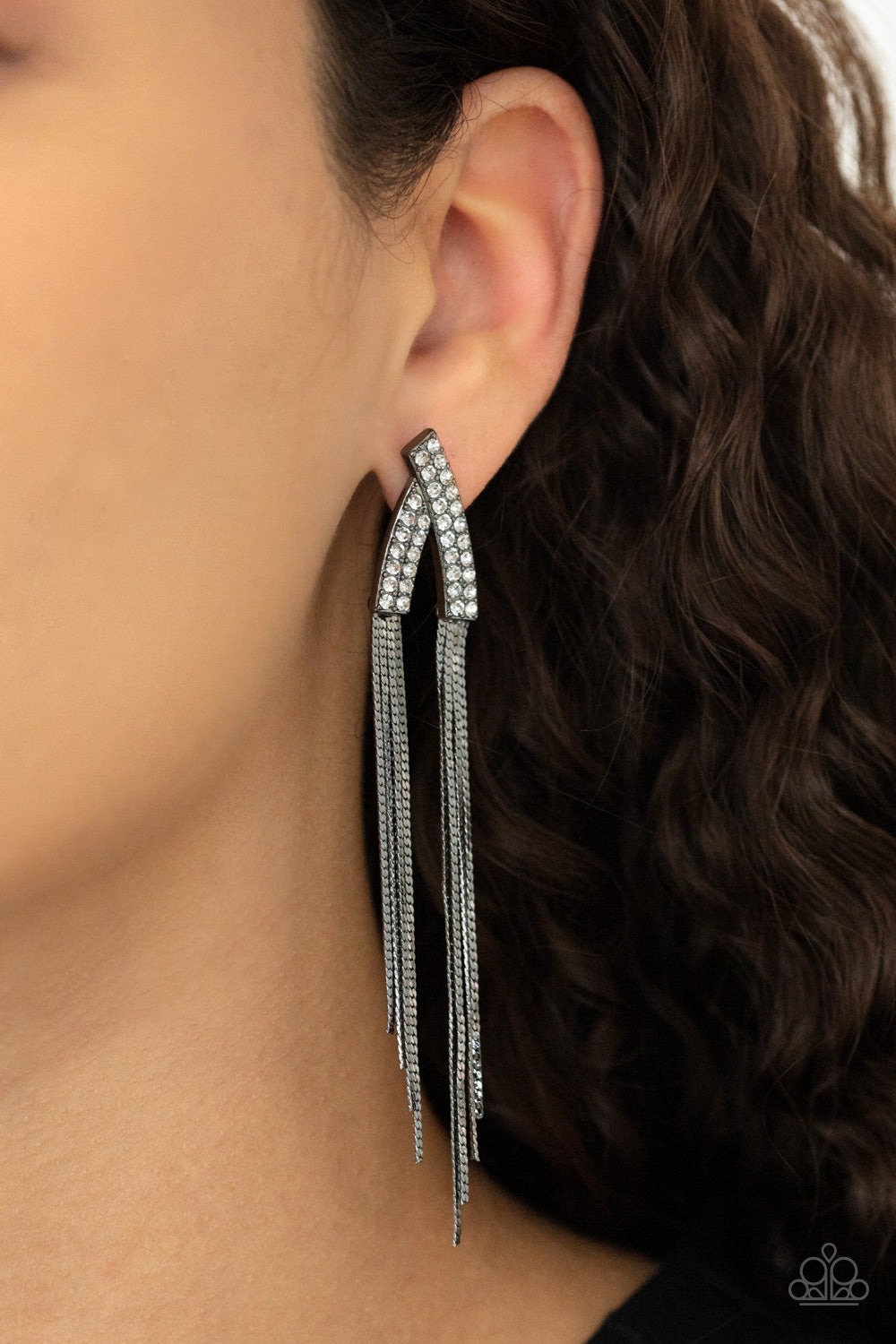 PRE-ORDER - Paparazzi It Takes Two To TASSEL - Black - Earrings - $5 Jewelry with Ashley Swint