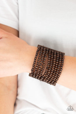 Paparazzi JAMAICAN Me Jam - Brown Wooden Beads - Bracelet - $5 Jewelry With Ashley Swint