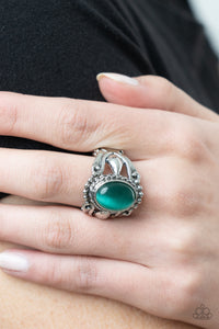 PRE-ORDER - Paparazzi Jubilant Gem - Green Cat's Eye Stone - Ring - $5 Jewelry with Ashley Swint