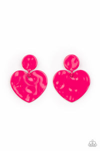 PRE-ORDER - Paparazzi Just a Little Crush - Pink - Earrings - $5 Jewelry with Ashley Swint