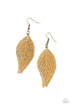 Load image into Gallery viewer, PRE-ORDER - Paparazzi Leafy Luxury - Brass - Earrings - $5 Jewelry with Ashley Swint