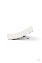 Load image into Gallery viewer, Paparazzi Let Your Hair Down - White - Leather Hair Clip - $5 Jewelry with Ashley Swint
