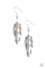 Load image into Gallery viewer, Paparazzi Lookin Fly - Silver - Feather Earrings - $5 Jewelry With Ashley Swint