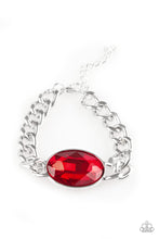 Load image into Gallery viewer, Paparazzi Luxury Lush - Red Gem - Adjustable Silver Bracelet - $5 Jewelry with Ashley Swint